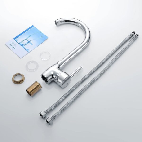 Kitchen Sink Basin Mixer Tap. Stainless Steel Kitchen Basin Mixer Tab for home and kitchen - Image 3