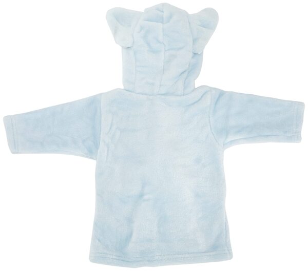 Hudson Baby Unisex Baby Plush Animal Face Robe, Blue Elephant, One Size, 0-9 Months - Image 2