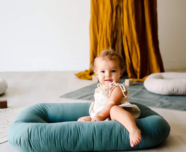 Snuggle Me Organic Bare | Baby Lounger & Infant Floor Seat | Newborn Essentials | Organic Cotton, Fiberfill - Image 4